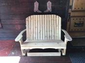 Click to enlarge image Back to the basics-unstained Adirondack Glider) - Adirondack Style Furniture - How it all started